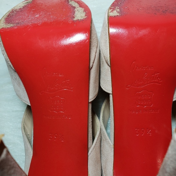 Christian Louboutin Drapanova nude suede pumps - Picture 7 of 7